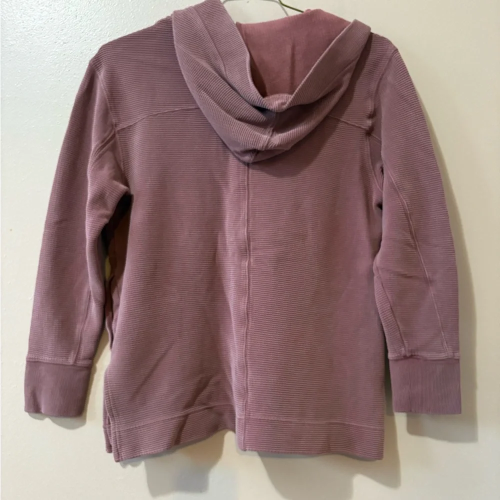 Athleta Coaster Luxe Waffle Hoodie in Tawny Rose women’s size Small